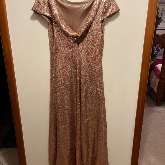Revelry Rose Gold Sequin Bridesmaid Dress - Picture 3 of 8